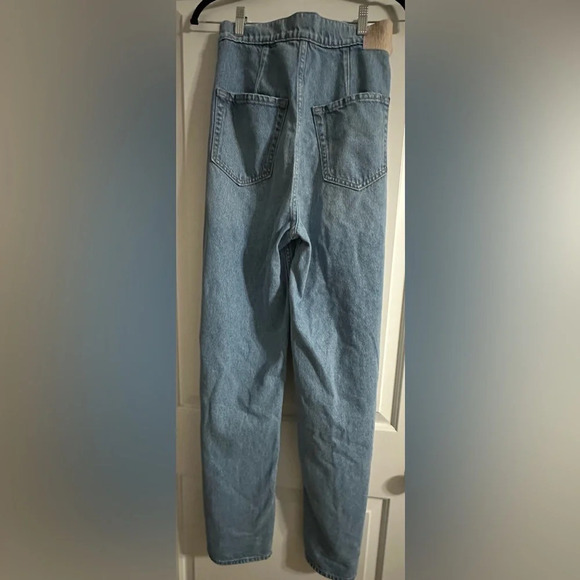 NWOT MOTHER Snacks High Waisted Tie Front Funnel Sneak Jeans 26 All You Can Eat - Picture 5 of 10